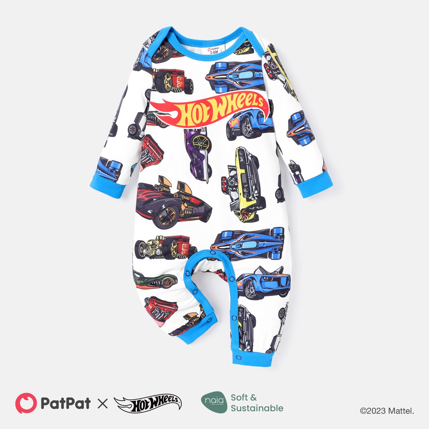 

Hot Wheels Baby Boy Long-sleeve Graphic Print Naia™ Jumpsuit