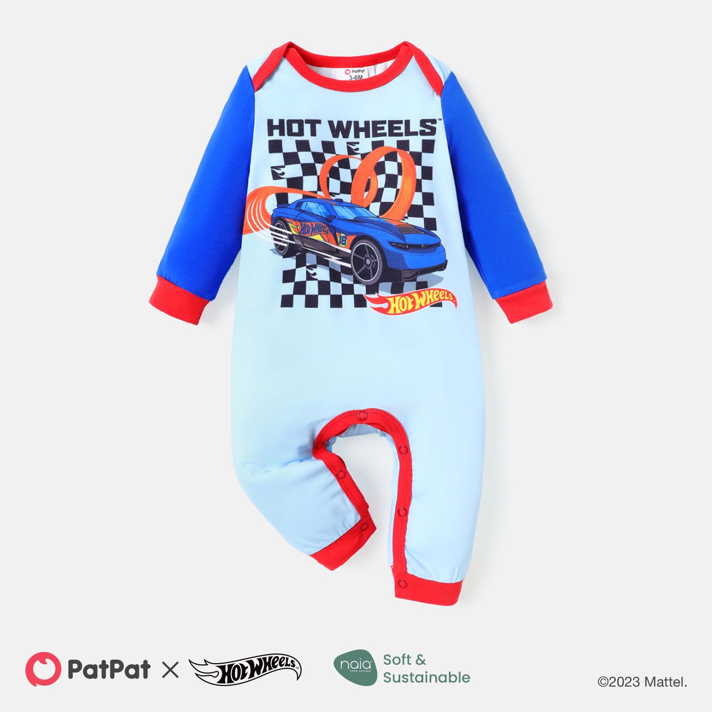 

Hot Wheels Baby Boy Long-sleeve Graphic Print Naia™ Jumpsuit