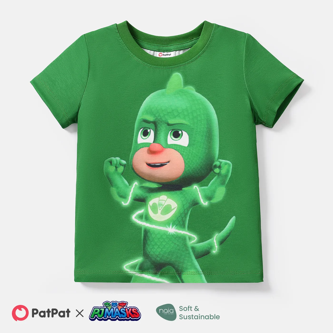 PJ Masks Toddler Girl/Boy Naia Character Print Short-sleeve Tee Green big image 1