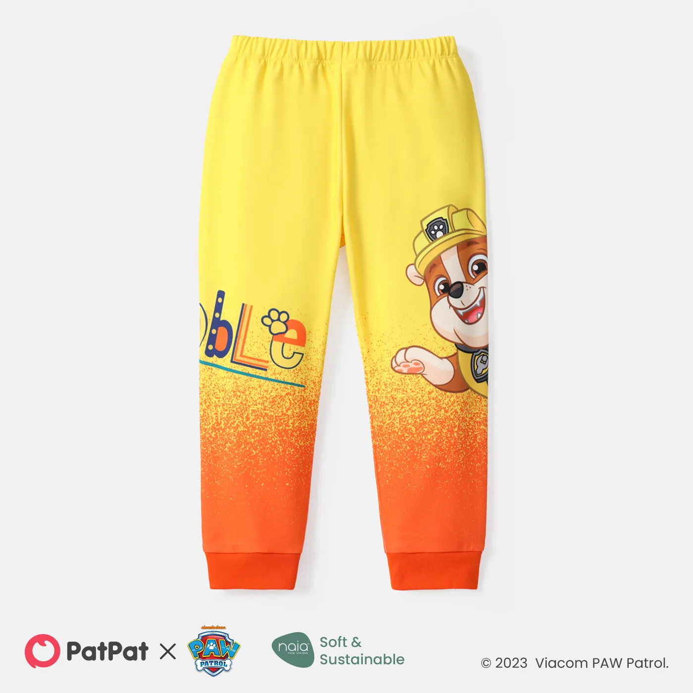 PAW Patrol Toddler Boy/Girl Naia Colorblock Elasticized Pants TenderYellow