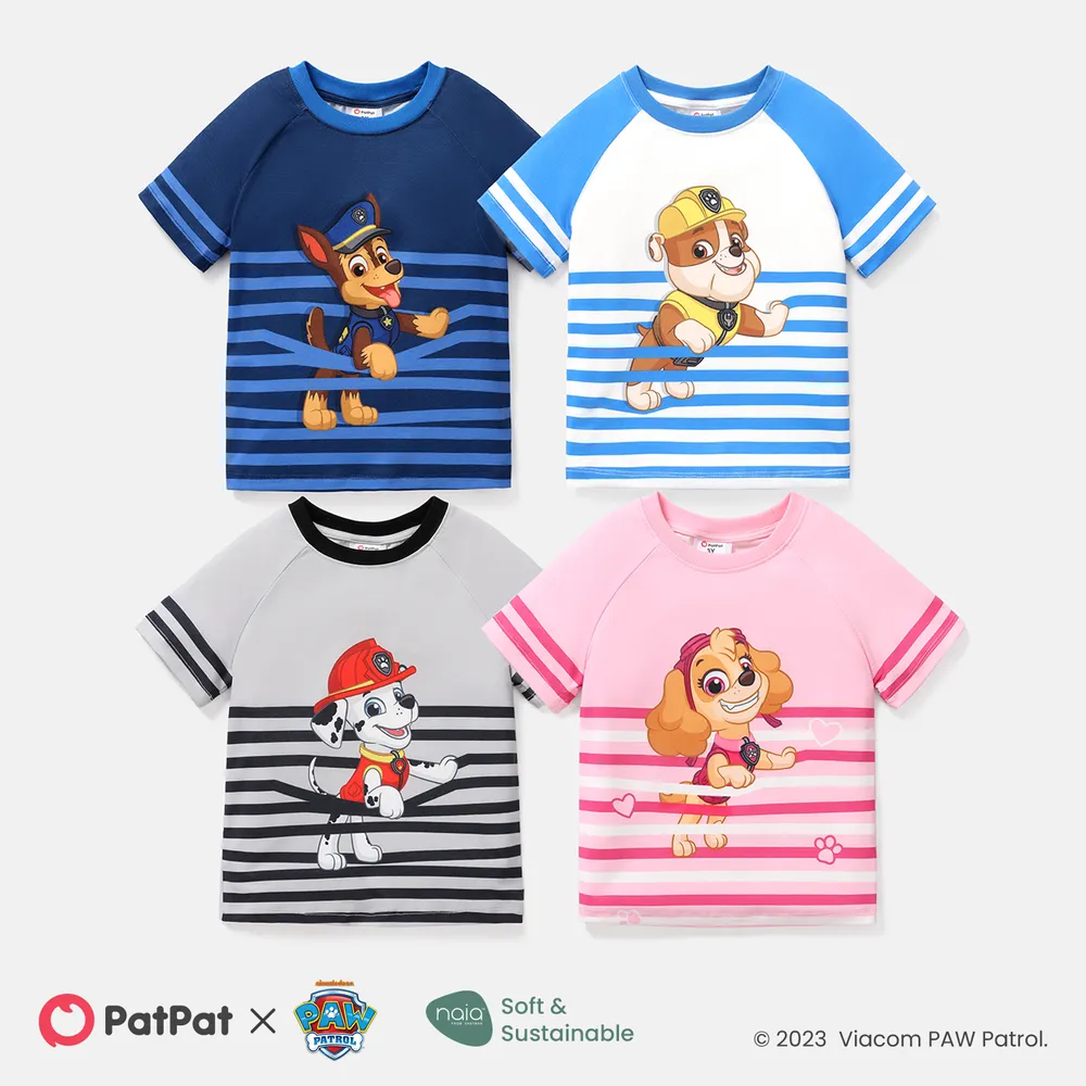 PAW Patrol Toddler Boy/Girl Naia Striped Short-sleeve Cotton Tee big image 7