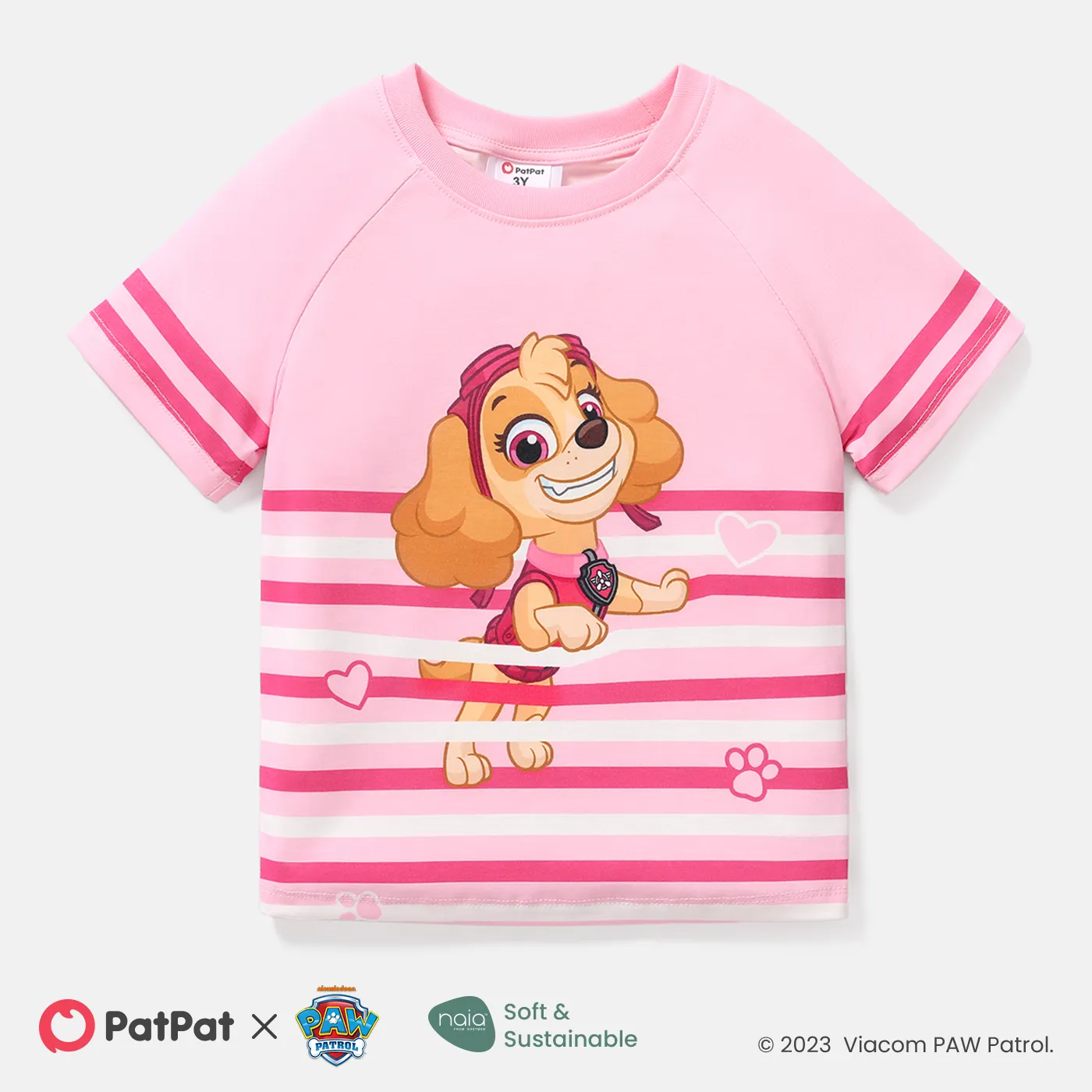 

PAW Patrol Toddler Boy/Girl Naia Striped Short-sleeve Cotton Tee