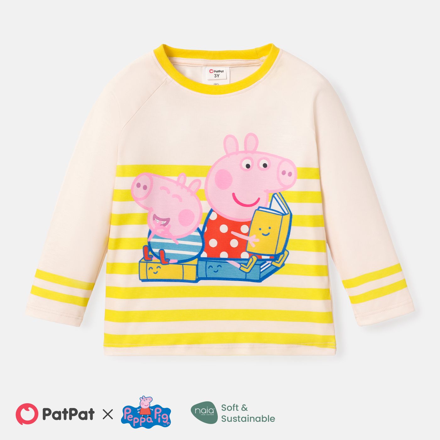 

Peppa Pig Toddler Girl/Boy Striped Long-sleeve Tee