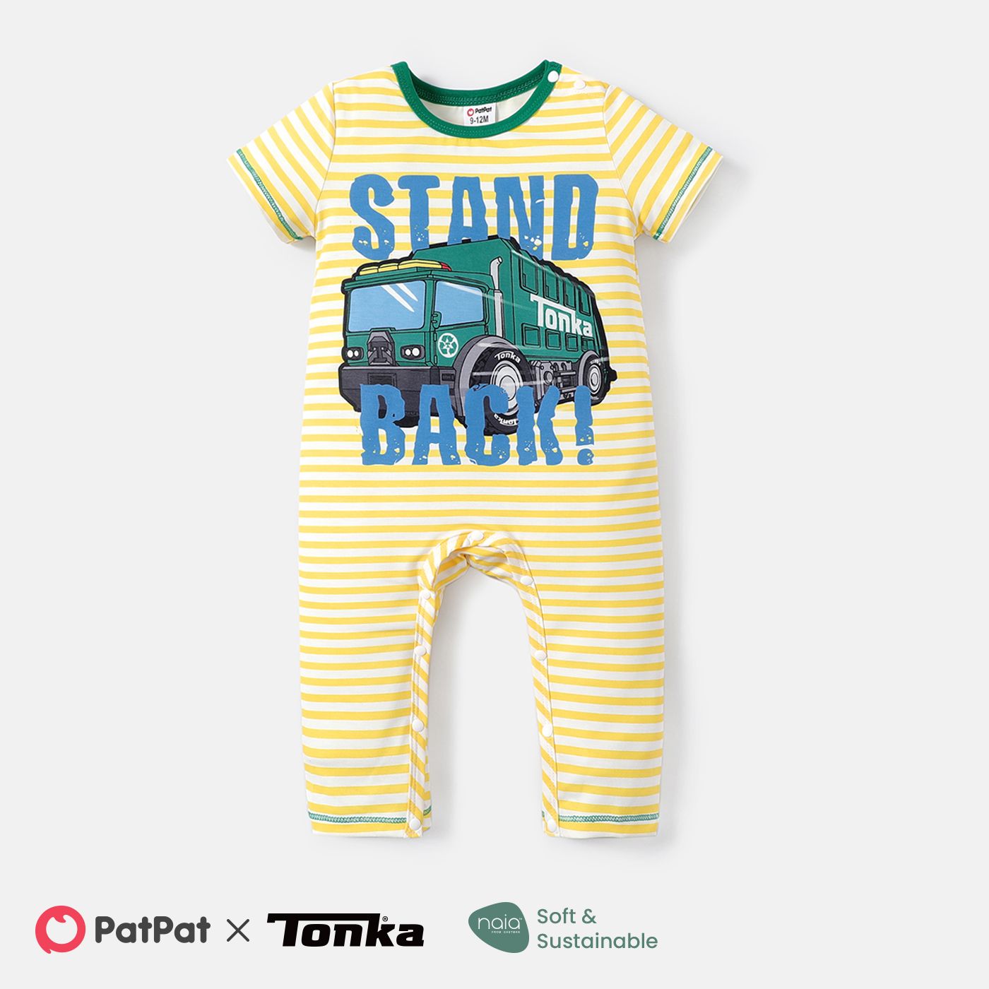 

Tonka Baby Boy/Girl Short-sleeve Graphic Print Naia™ Jumpsuit