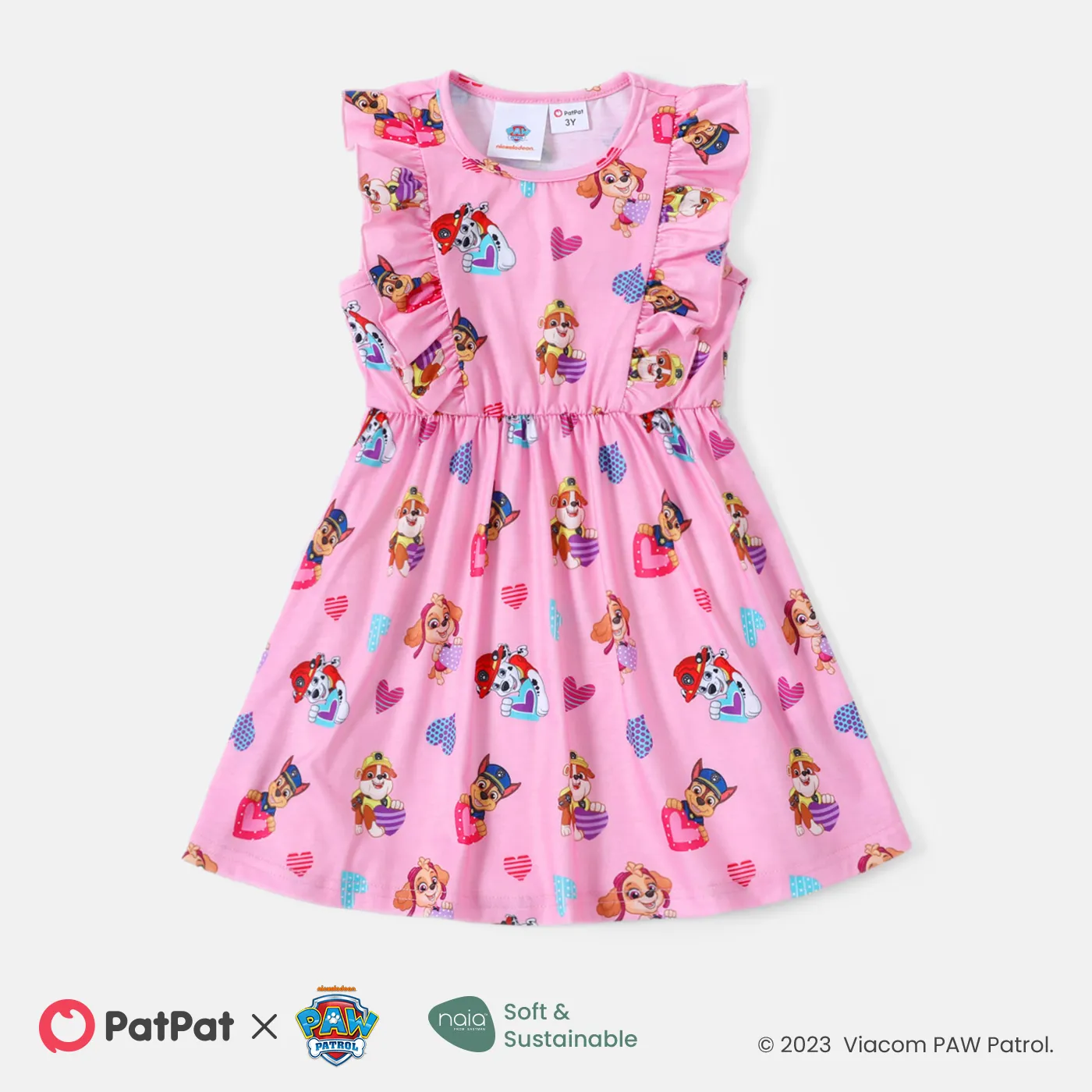 PAW Patrol Toddler Girl Naia/Cotton Sleeveless Dress Pink