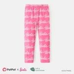 Barbie Toddler Girl Naia/Cotton Letter Print Elasticized Leggings Pink