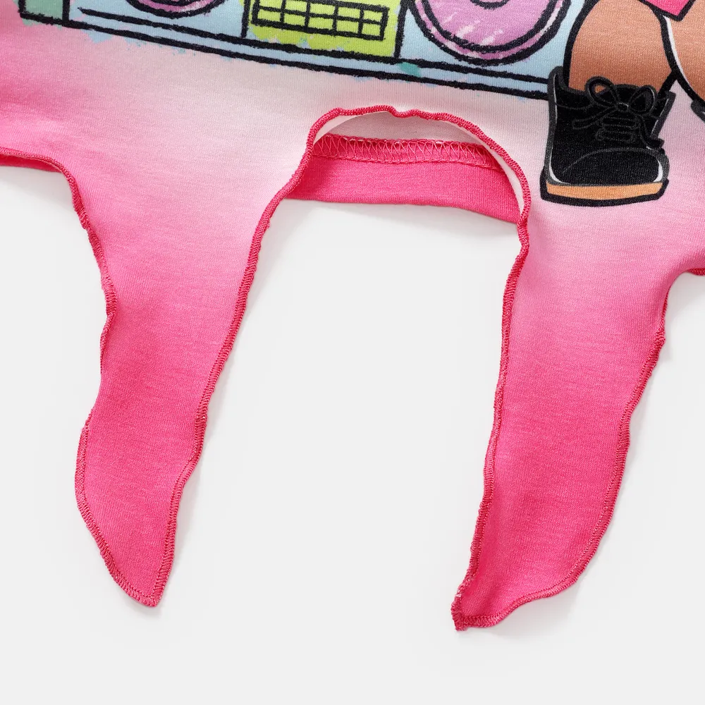 L.O.L. SURPRISE! Toddler/Kid Girl 2pcs Character Print Naia™ Short-sleeve Tee and Ripped Denim Shorts Set  big image 4