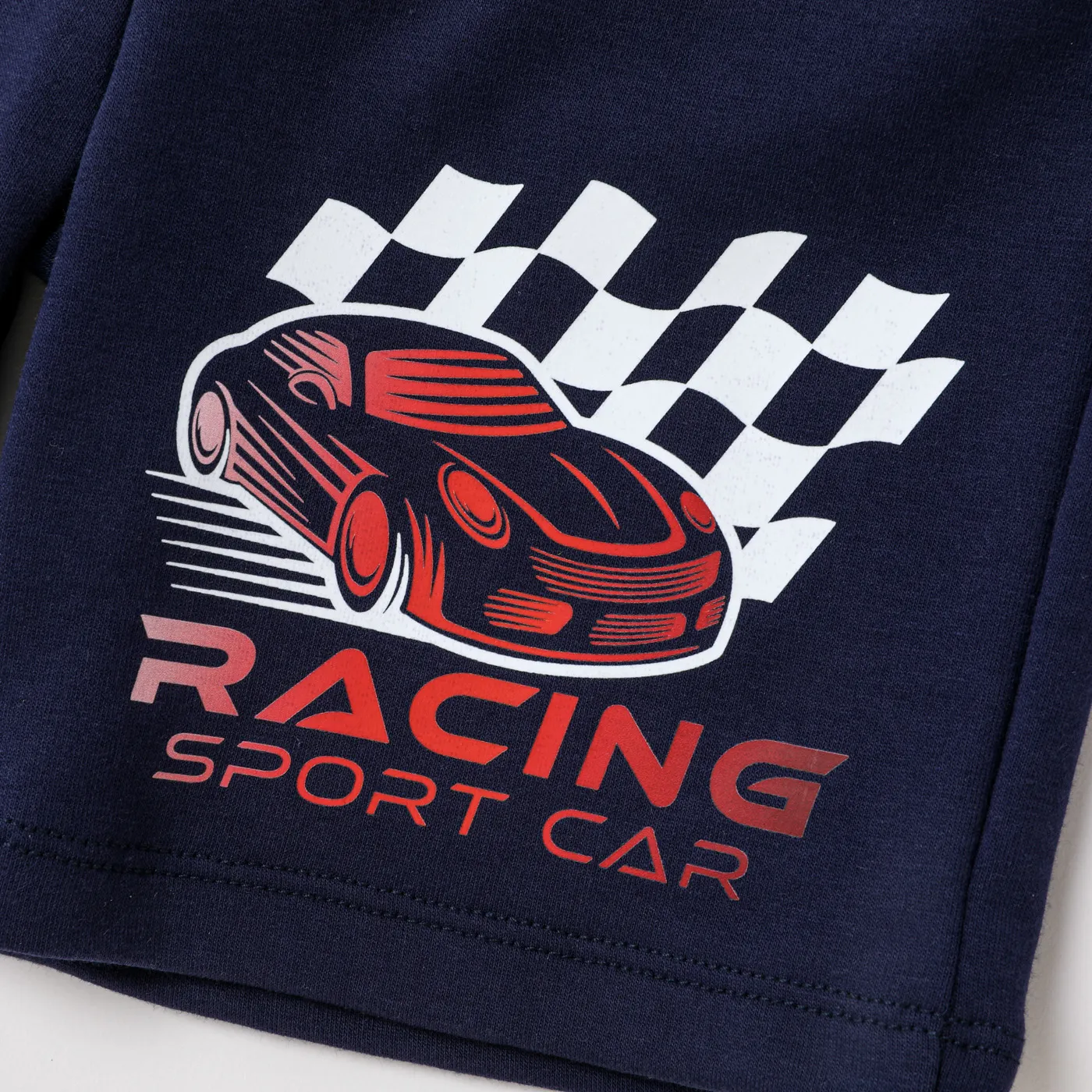 Toddler Boy Racing Car Print Elasticized Shorts royalblue image 5