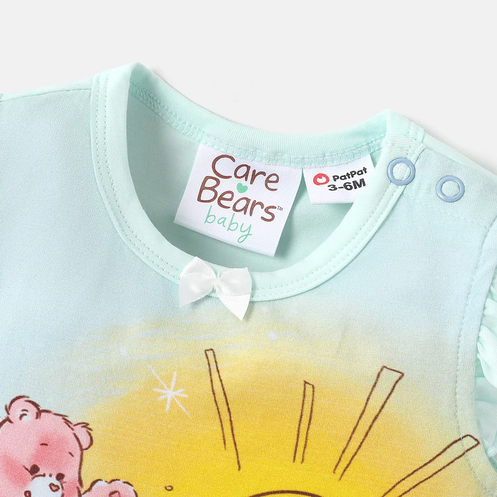 Care Bears Baby Boy/Girl Cotton Flutter-sleeve Bear Print Romper  big image 4