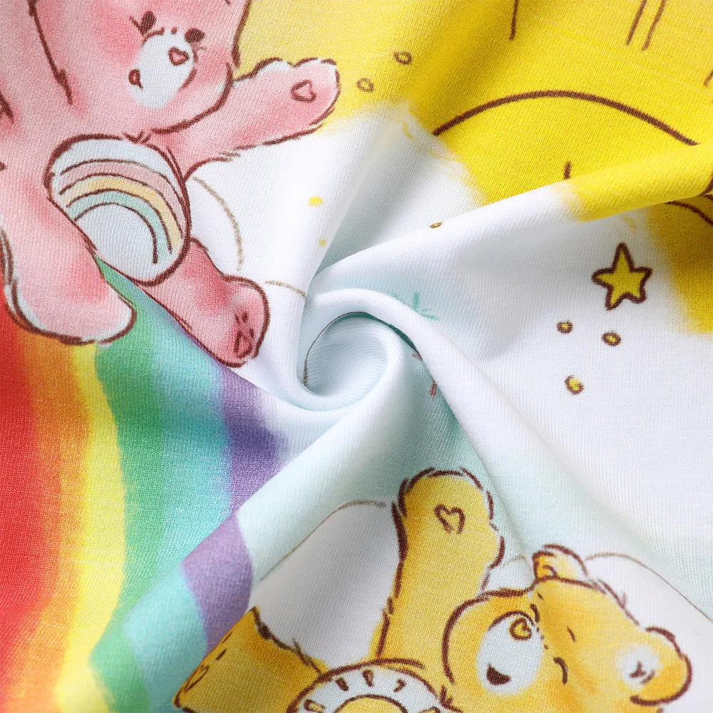 Care Bears Baby Boy/Girl Cotton Flutter-sleeve Bear Print Romper big image 5