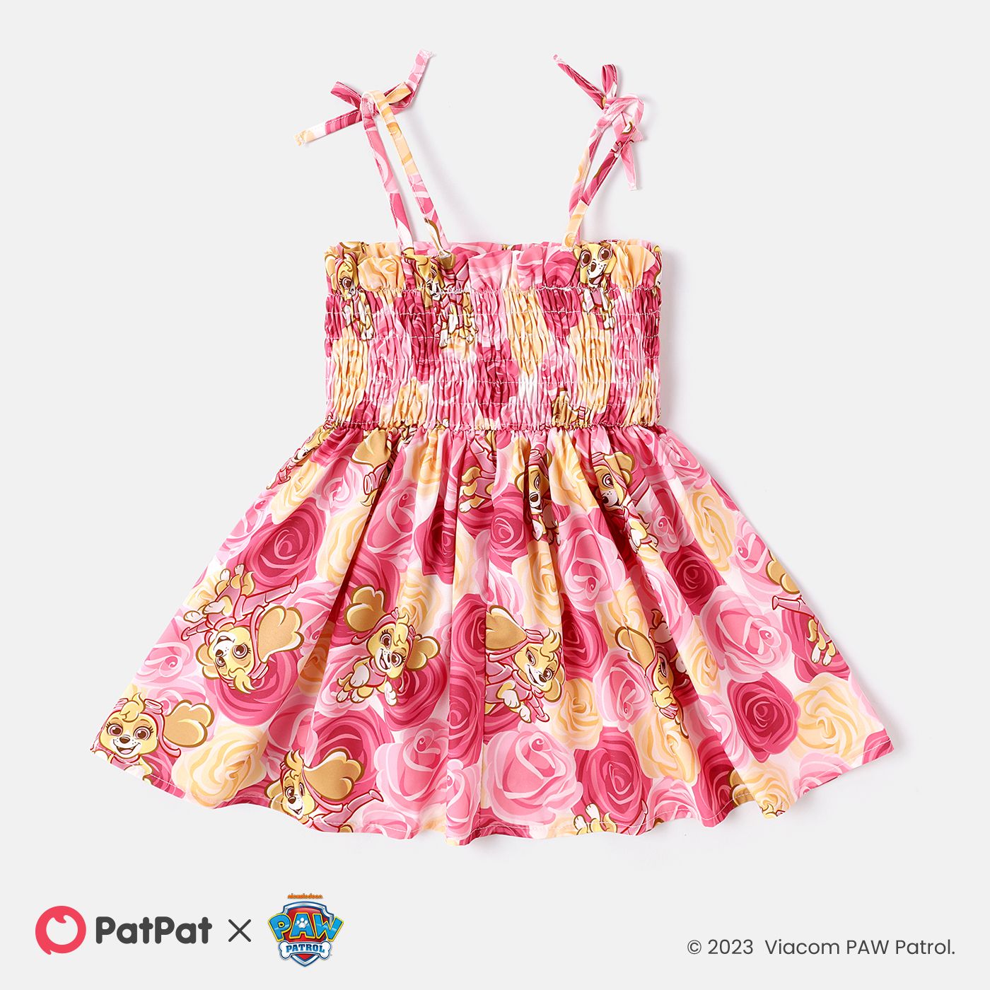 

PAW Patrol Toddler Girl Floral Print Smocked Slip Dress