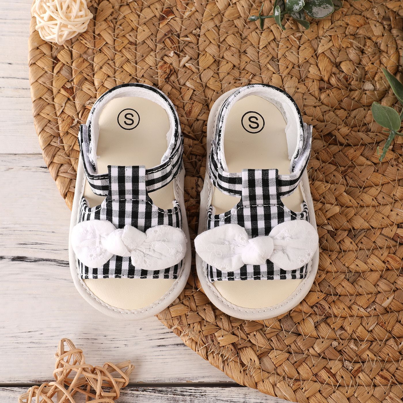 

Baby/Toddler Bow Decor Plaid Polka Dots Toddler Sandals