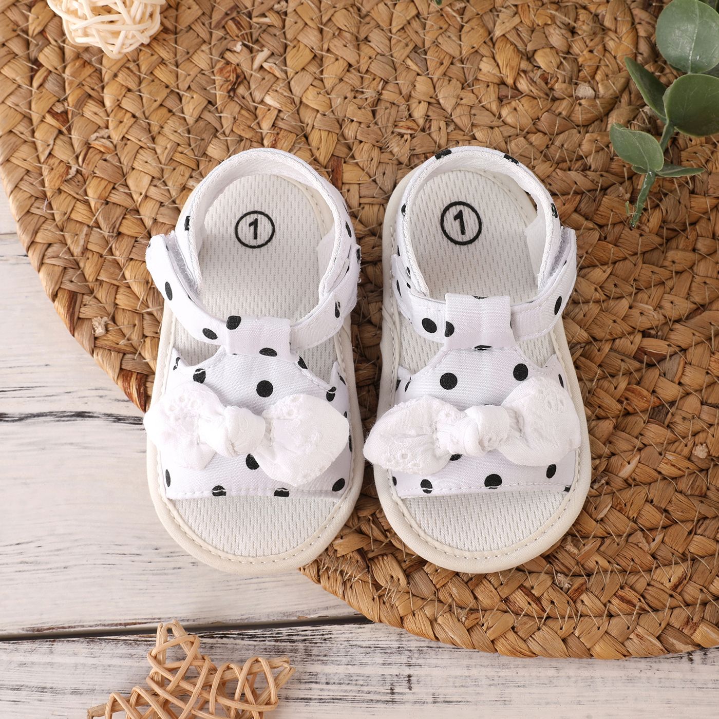 

Baby/Toddler Bow Decor Plaid Polka Dots Toddler Sandals