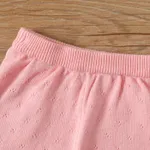 2pcs Baby Girl Pink Knitted Cami Top & Shorts Set  image 6