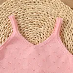 2pcs Baby Girl Pink Knitted Cami Top & Shorts Set  image 4