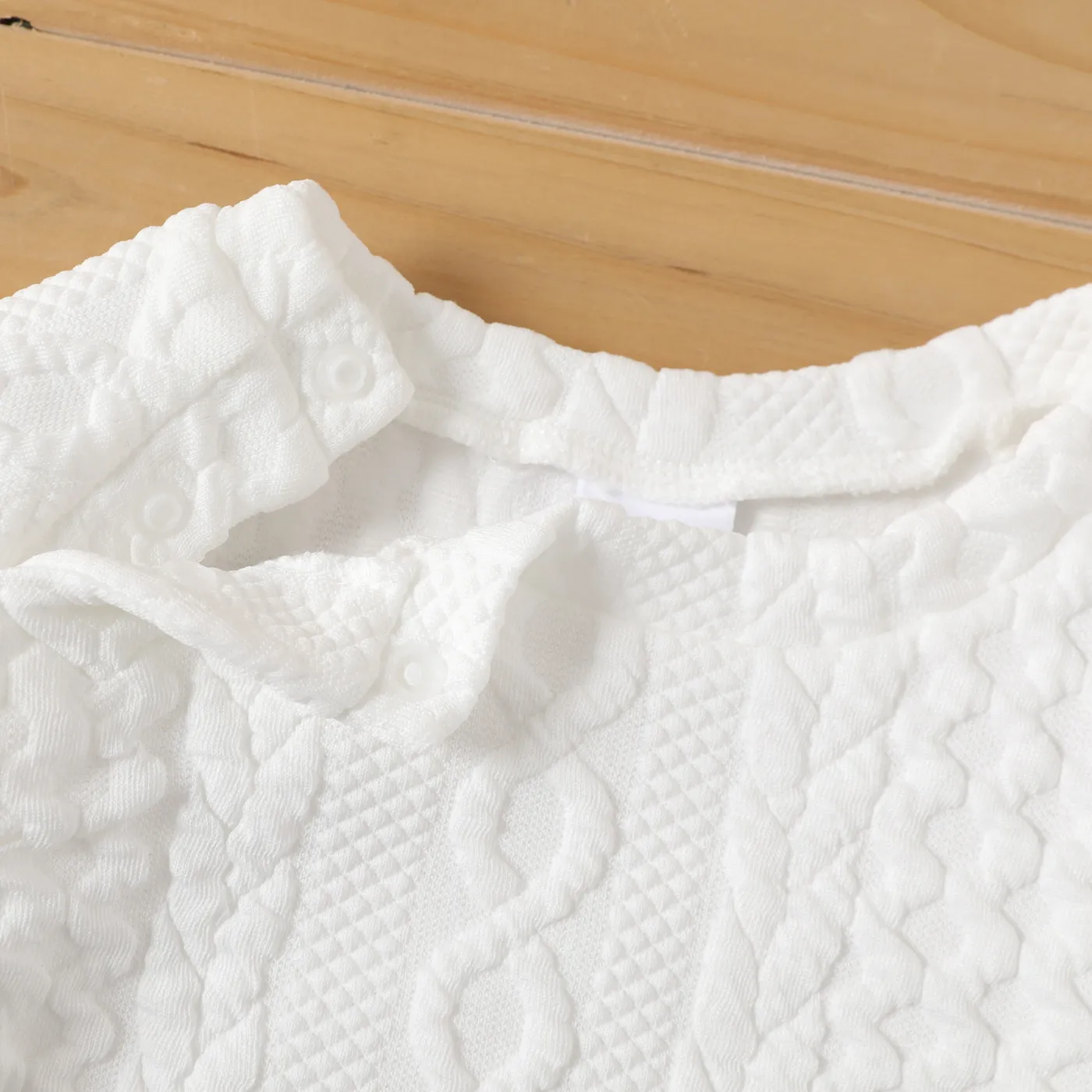 2pcs Baby Boy/Girl Solid Long-sleeve Imitation Knitting Set  big image 7