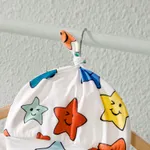 Family Matching Allover Colorful Stars Print Belted Robe and Swaddle Blanket or Cotton Short-sleeve Striped Tee Sets  image 4