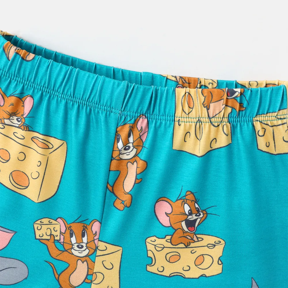 Tom and Jerry Toddler Girl/Boy 2pcs Letter Print Tank Top and Elasticized Shorts Set big image 4