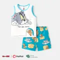 Tom and Jerry Toddler Girl/Boy 2pcs Letter Print Tank Top and Elasticized Shorts Set  image 1