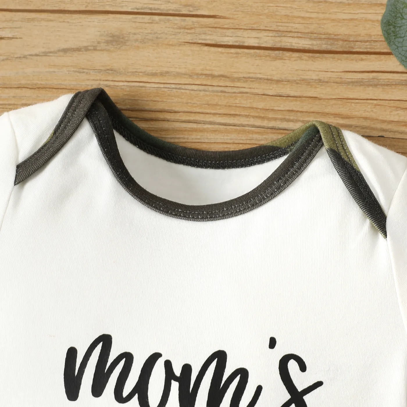 Baby Girl/Boy Cotton Letter Print Short-sleeve Rompers White image 4