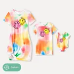 Easter Mommy and Me Cotton Graphic Print Short-sleeve Twist Knot Bodycon T-shirt Dresses  image 2