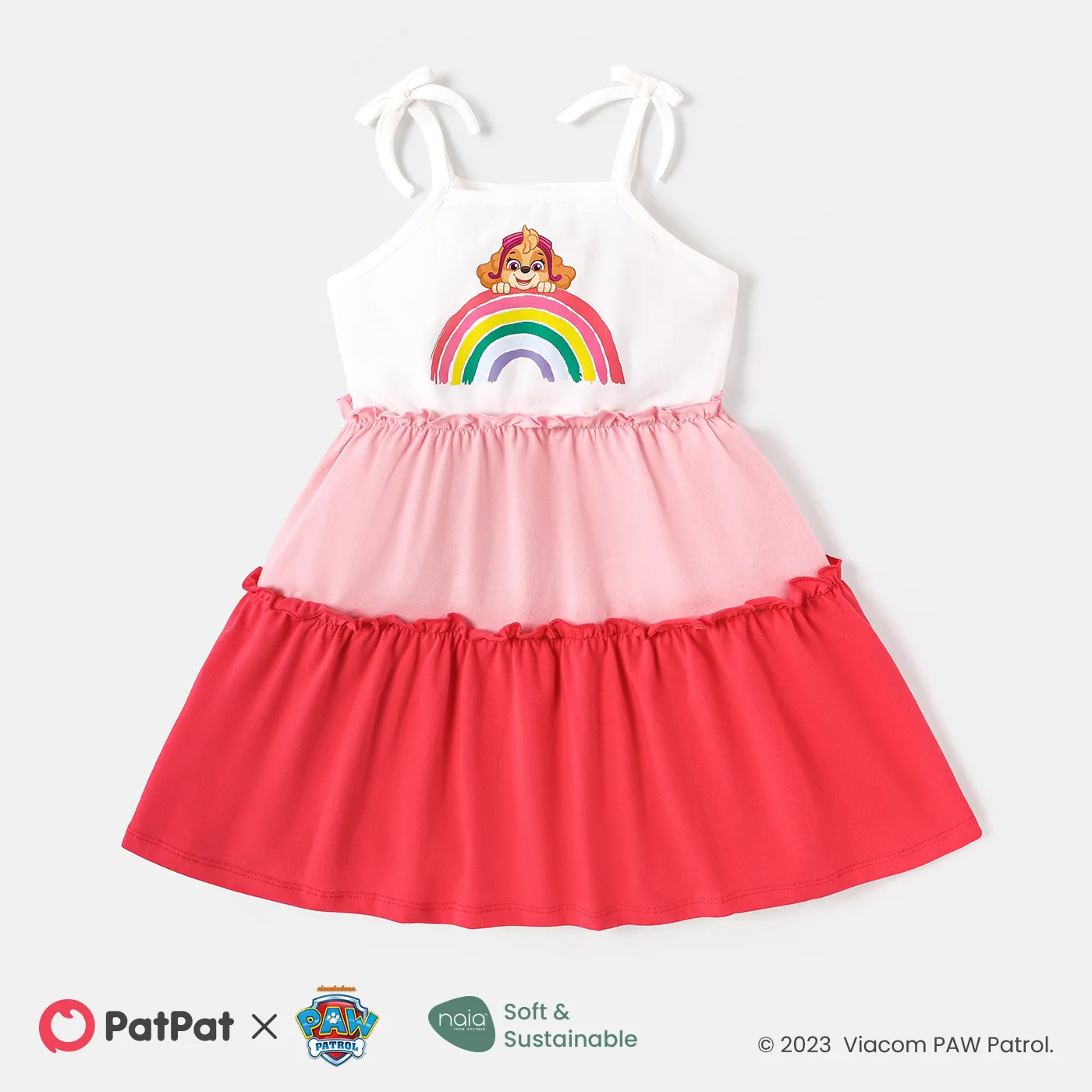 

PAW Patrol Toddler Girl Rainbow Print/ Colorblock Cotton Slip Dress