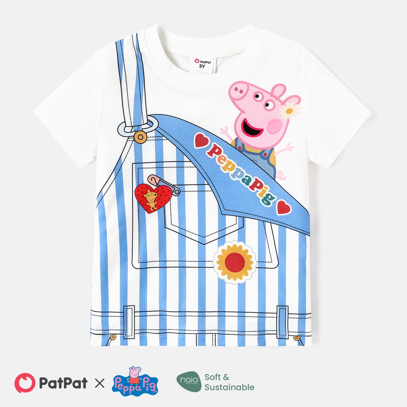 

Peppa Pig Toddler Girl/Boy Striped Short-sleeve Tee