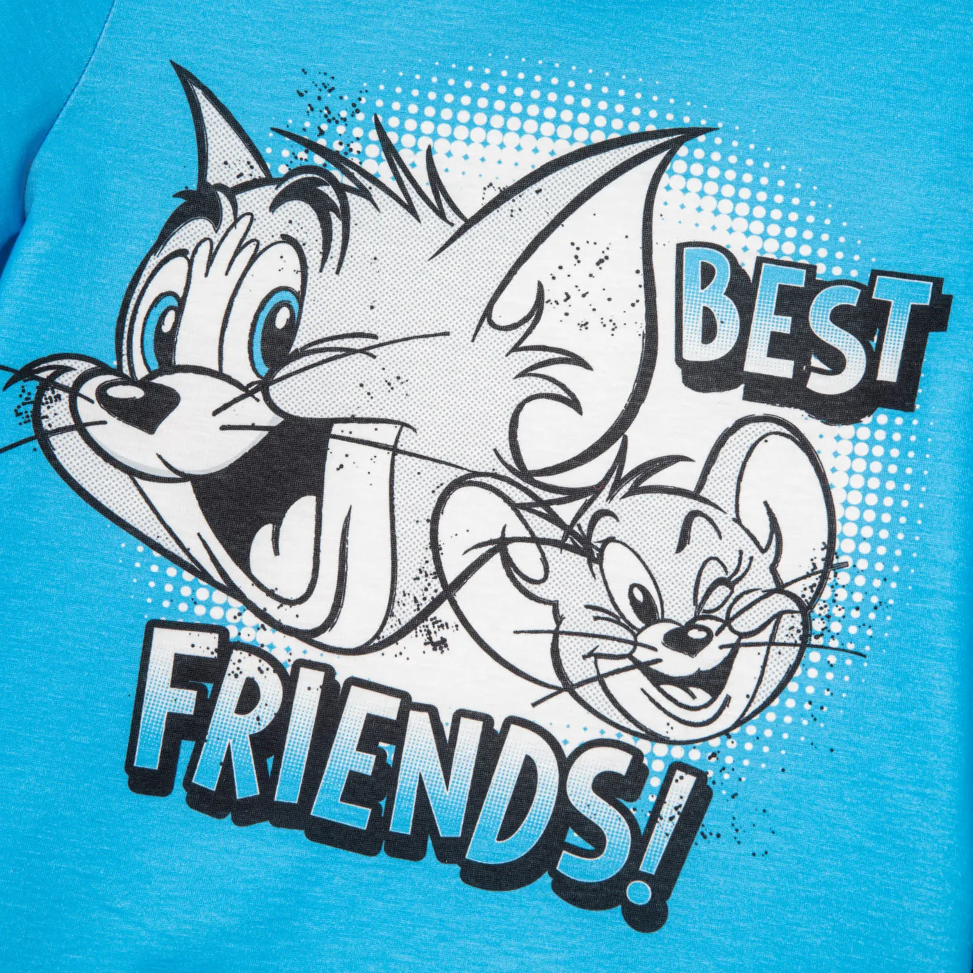 Tom and Jerry Toddler/Kid Girl/Boy Colorblock Short-sleeve Tee and Shorts Pajamas Set Blue image 5