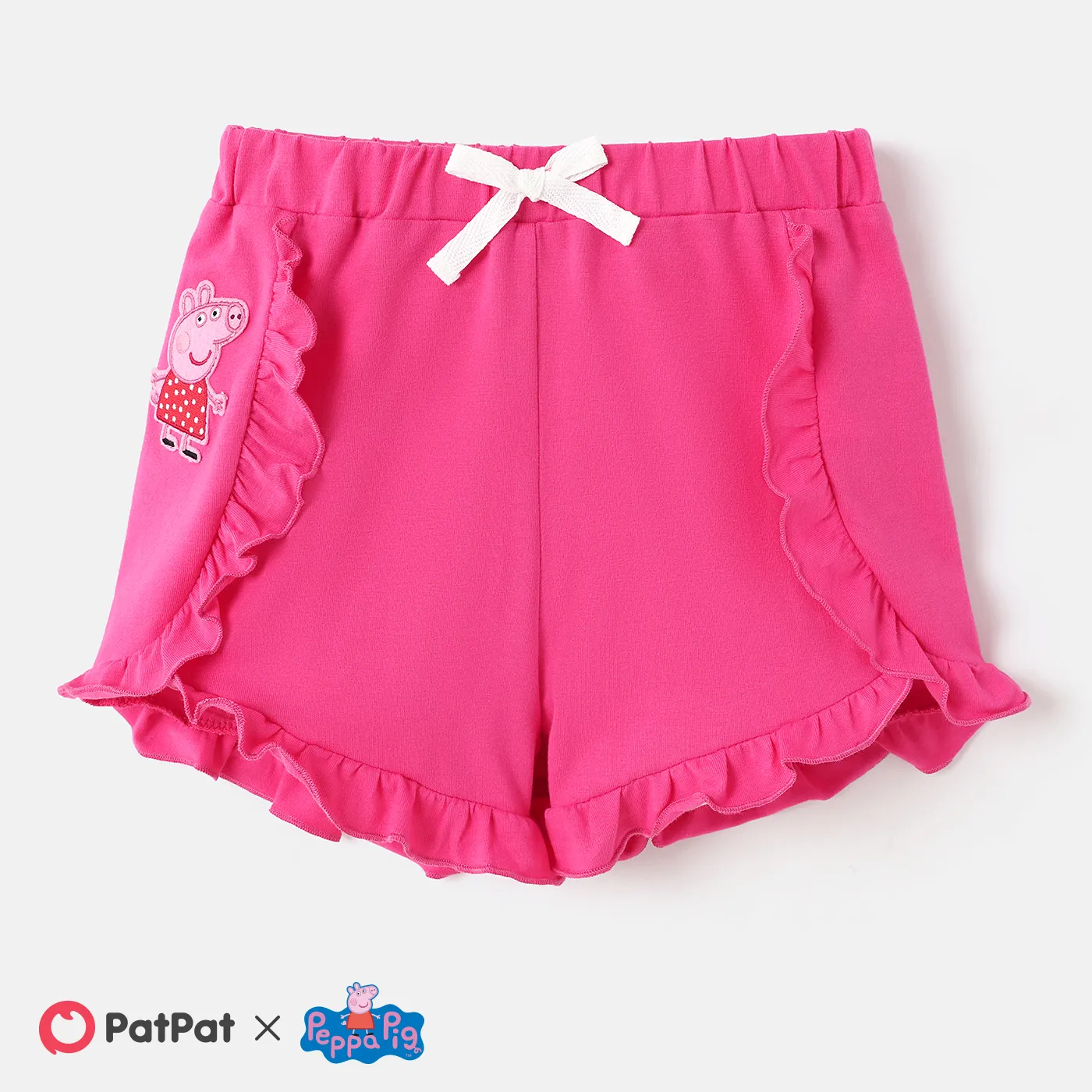 

Peppa Pig Toddler Girl Cotton Ruffled Elasticized Shorts