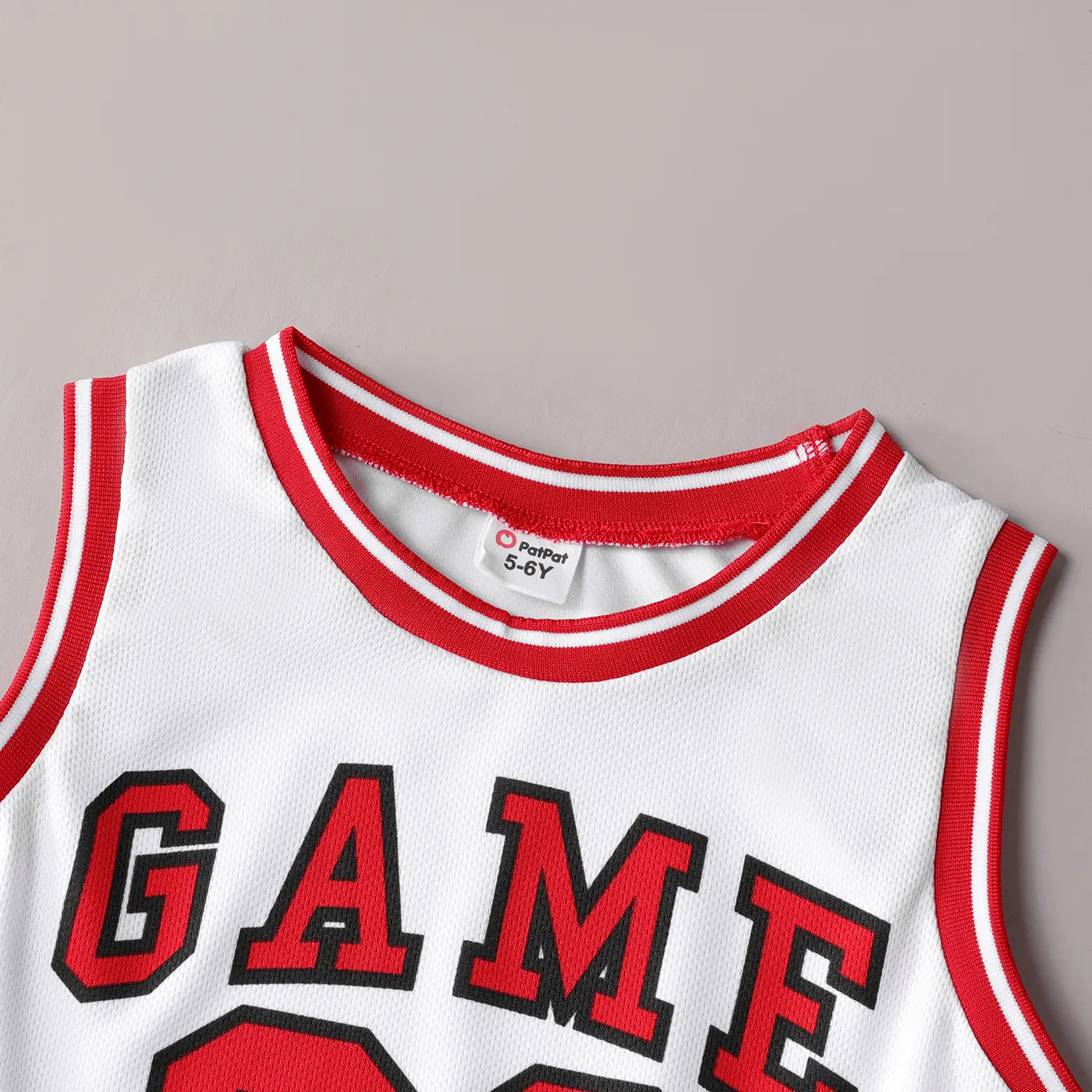 2Pcs Kid Boy Letter & Number Print Sports Tank Top and Shorts Set  image 3