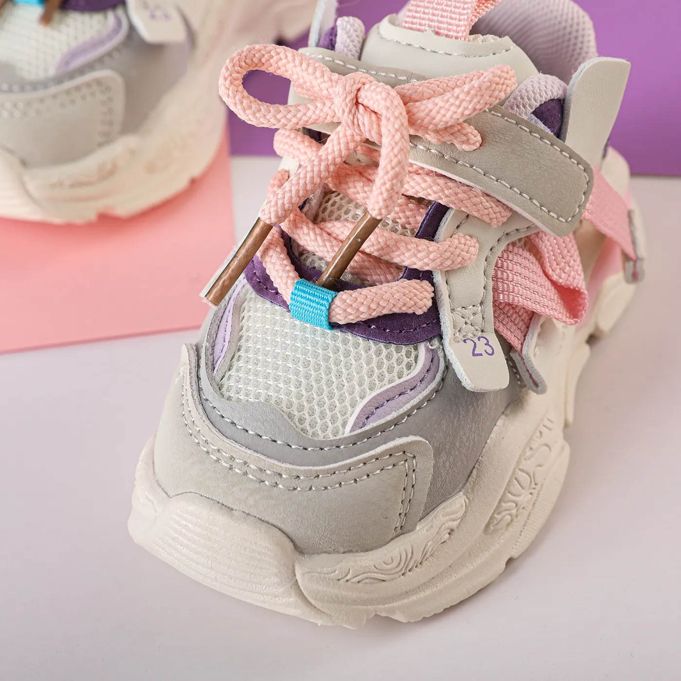 Toddler Letter Print Breathable Textured Sneakers  image 5