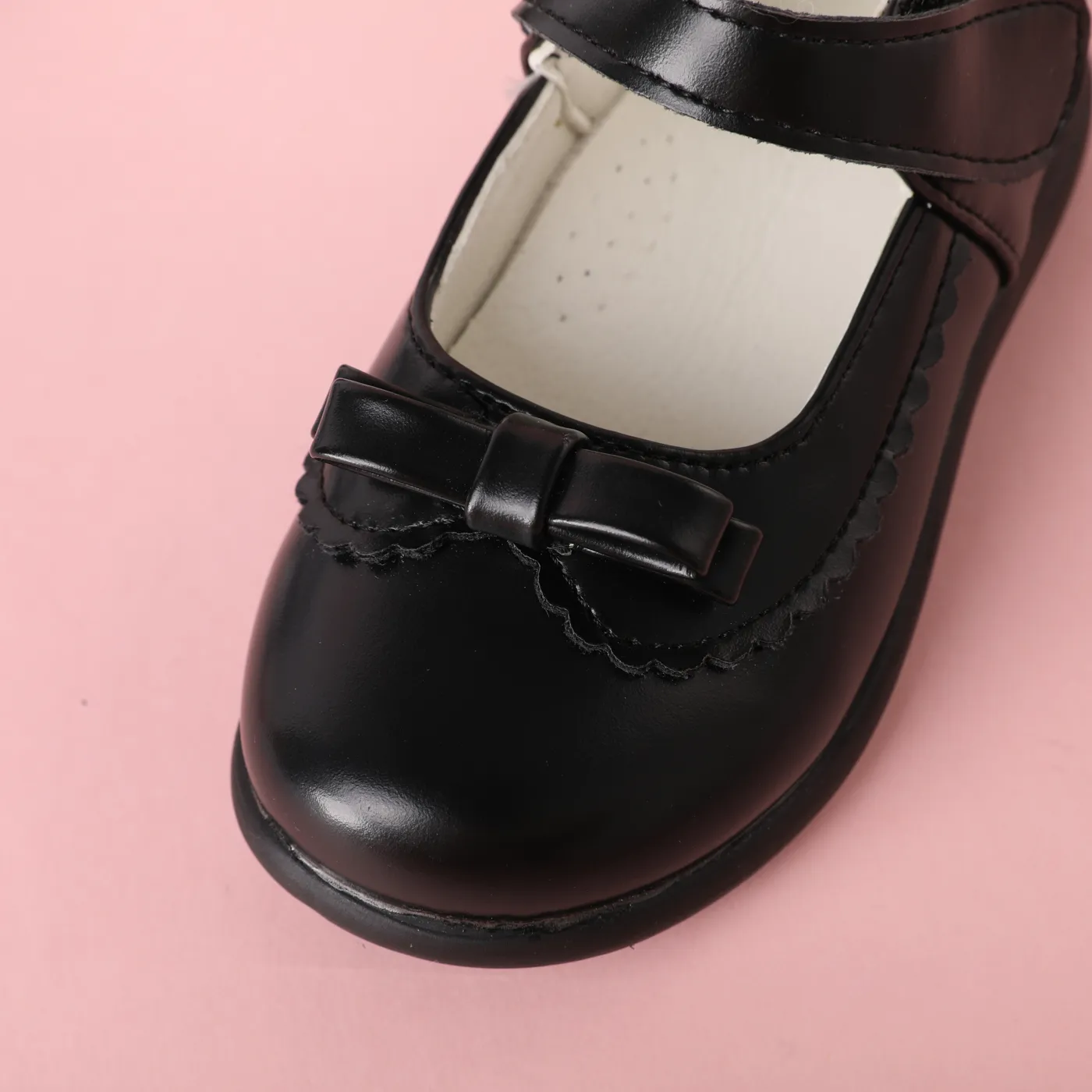 Toddler/Kids Bow Decor Velcro Solid School Shoes  image 5