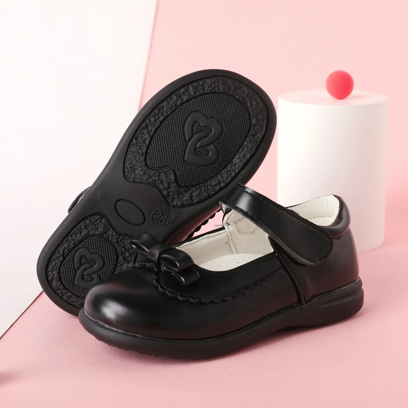 Toddler/Kids Bow Decor Velcro Solid School Shoes  image 4