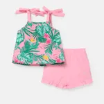 PAW Patrol Toddler Girl 2pcs Cotton Floral Print Smocked Camisole and Shorts Set  image 5