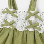 Baby Girl Bow Detail Eyelet Embroidered Spliced Cami Dress  image 3