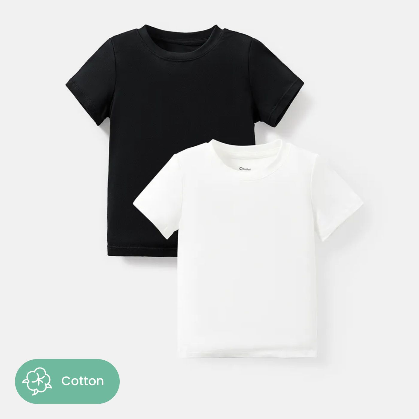 

2-Pack Toddler/Kid Solid Color Short-sleeve Cotton Tee