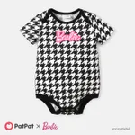Barbie Baby Girl/Boy Naia Houndstooth / Butterfly Print Romper BlackandWhite