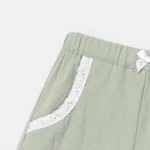 Kid Girl 100% Cotton Bow Decor Lace Hem Shorts  image 4
