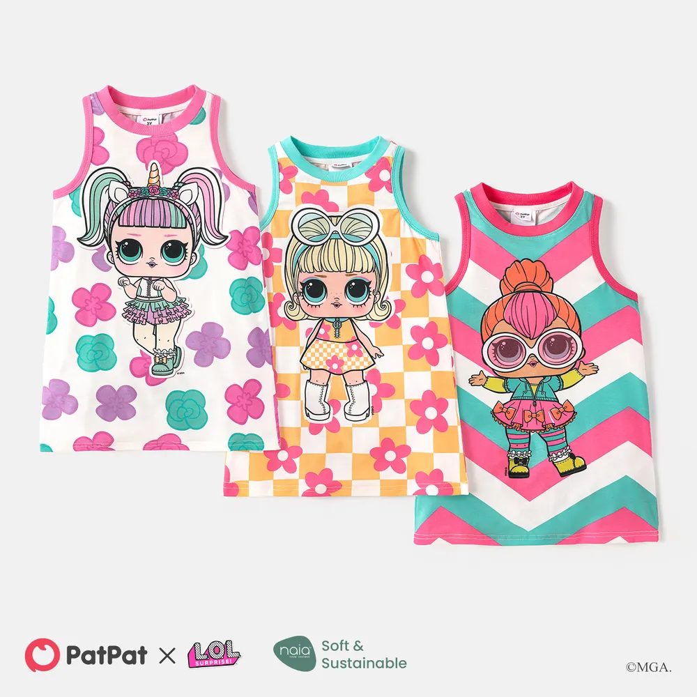 L.O.L. SURPRISE! Toddler/Kid Girl Colorblock Sleeveless Dress big image 8