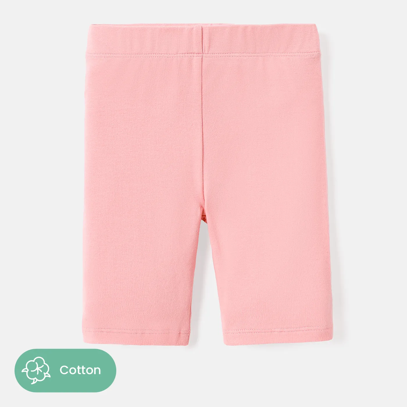 Toddler/Kid Girl Solid Color Cotton Leggings Shorts