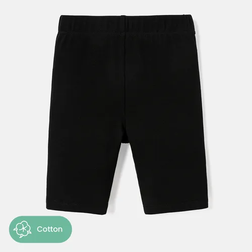 shorts leggings de algodão de cor sólida para criança/criança