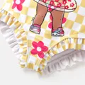 L.O.L. SURPRISE! Toddler/Kid Bowknot Design Plaid Sleeveless Onepiece Swimsuit  image 4