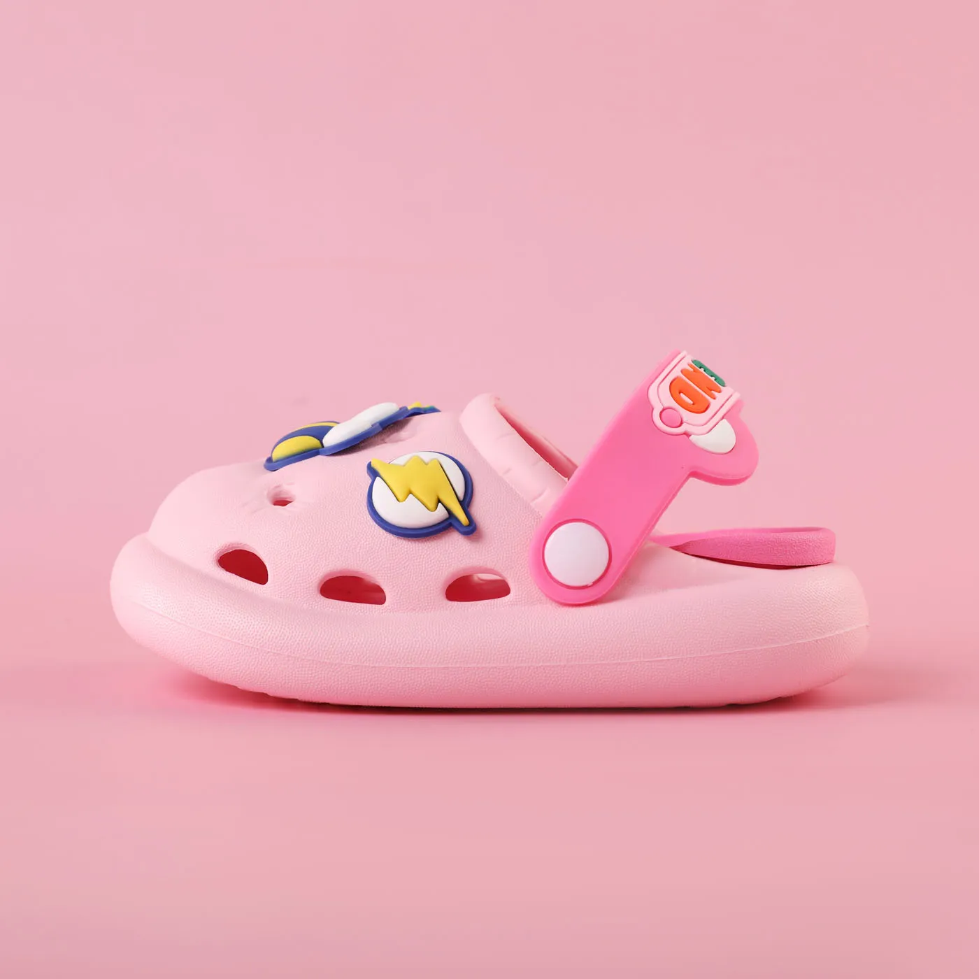 Toddler / Kid Cartoon Bear & Bee Two Tone Clogs Pink image 5