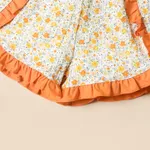 Toddler Girl 100% Cotton Floral Print Ruffled Elasticized Shorts  image 4