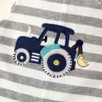 Toddler Girl/Boy Vehicle Embroidered Striped Sleeveless  Rompers  image 4