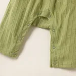 Baby Girl 100% Cotton Textured Solid Textured Ruffled Overalls Pants  image 4