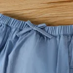 3pcs Baby Girl 100% Cotton Solid Shorts and Allover Print Ruffle Collar Tank Top & Headband Set  image 5