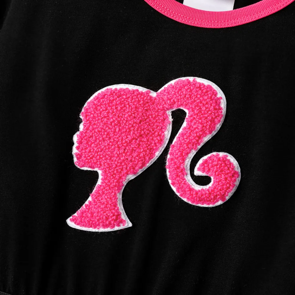 Barbie Toddler/Kid Girl Letter Panel Sleeveless Dress big image 4