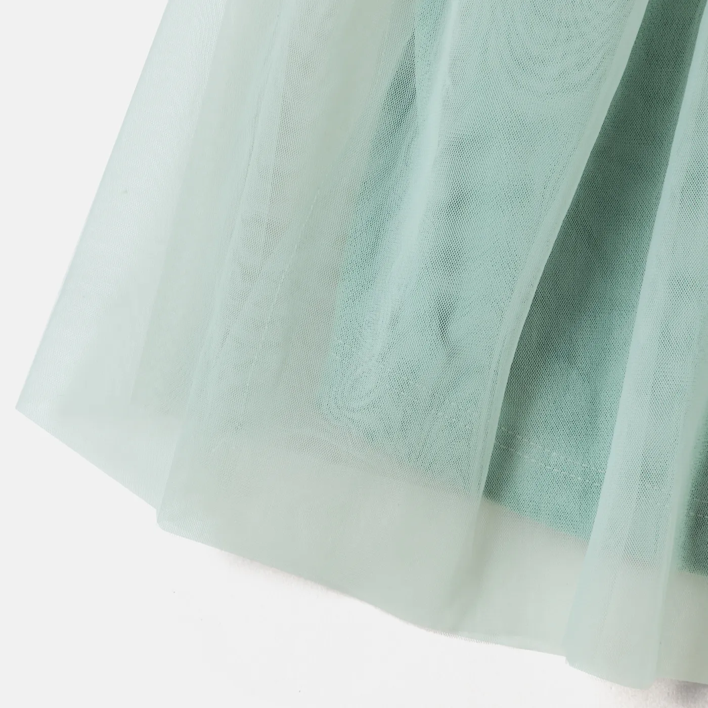 <Green Vines> Baby Girl Cotton Green Ribbed Ruffled Sleeveless Series Light Green image 5