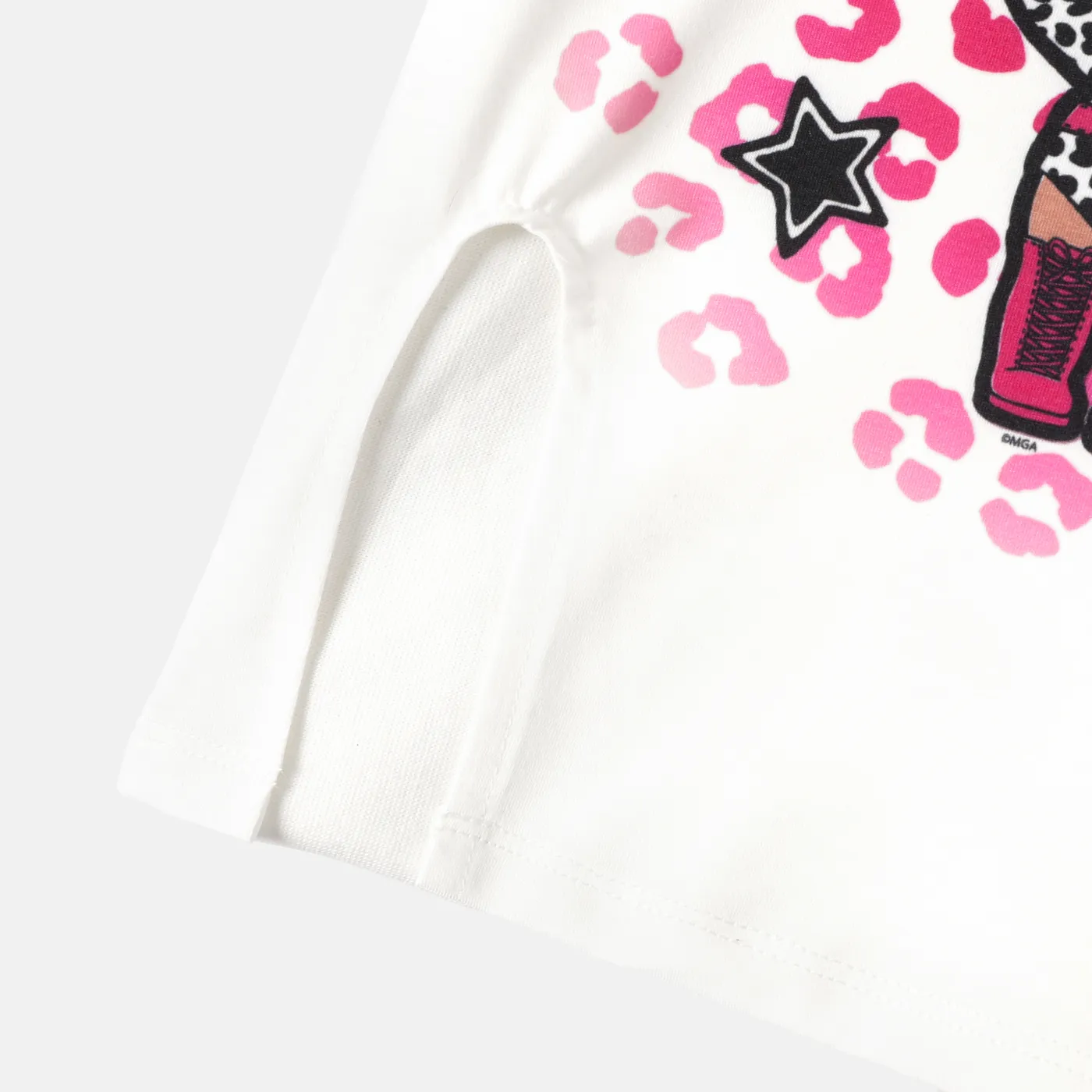 lol. surpresa! Conjunto de camiseta e shorts de algodão com estampa de personagem para criança/criança menina/menino  image 5